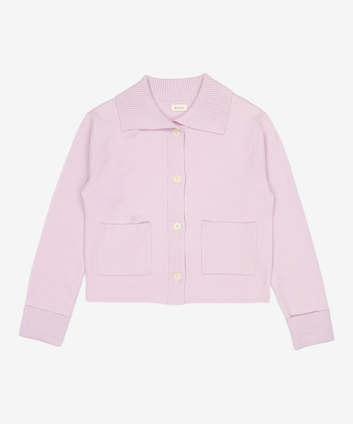 코텔로(KOTELO) Cashmere Blended Wide Collar Cardigan  lavendar FREE