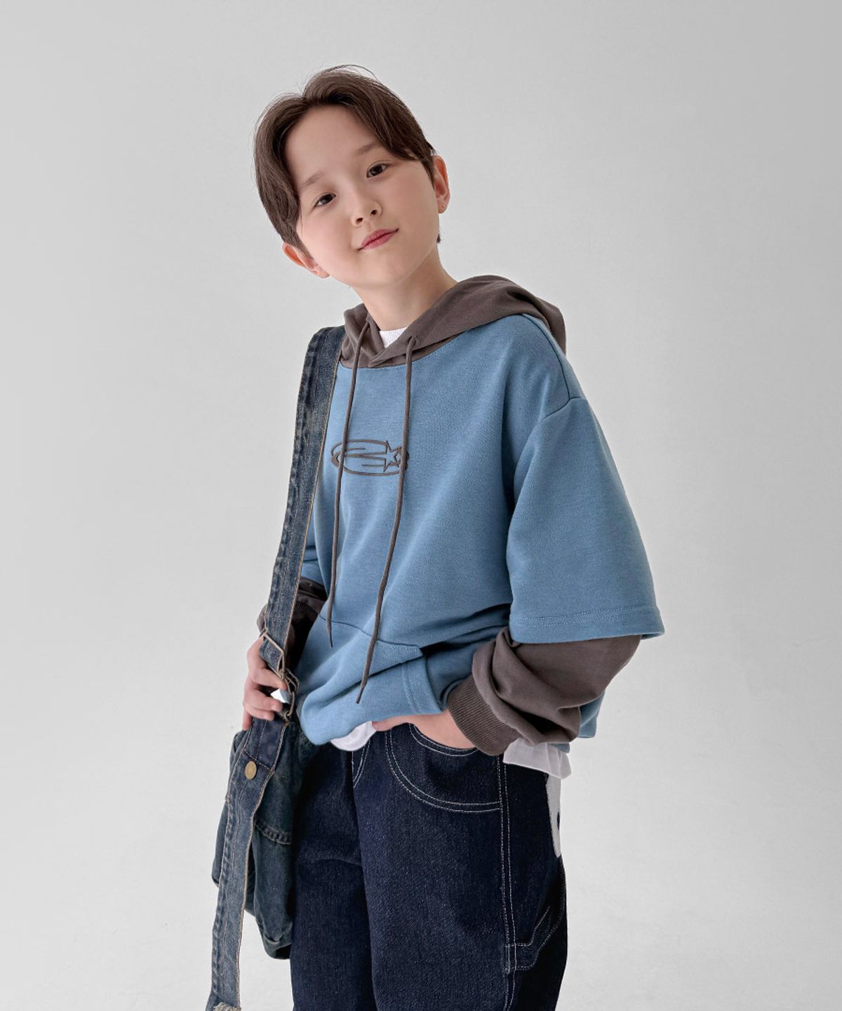 베리클로젯(BERRYCLOSET) 더블 레이어드 후드티