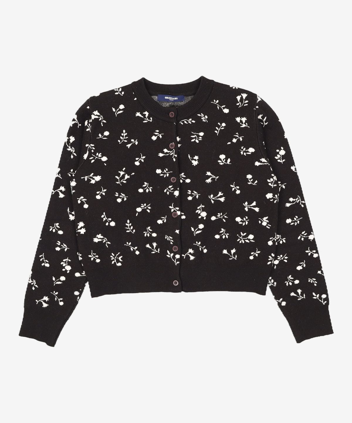 오디너리 홀리데이(ORDINARY HOLIDAY) 꽃 자카드 가디건 FLOWER JAQUARD CARDIGAN FREE