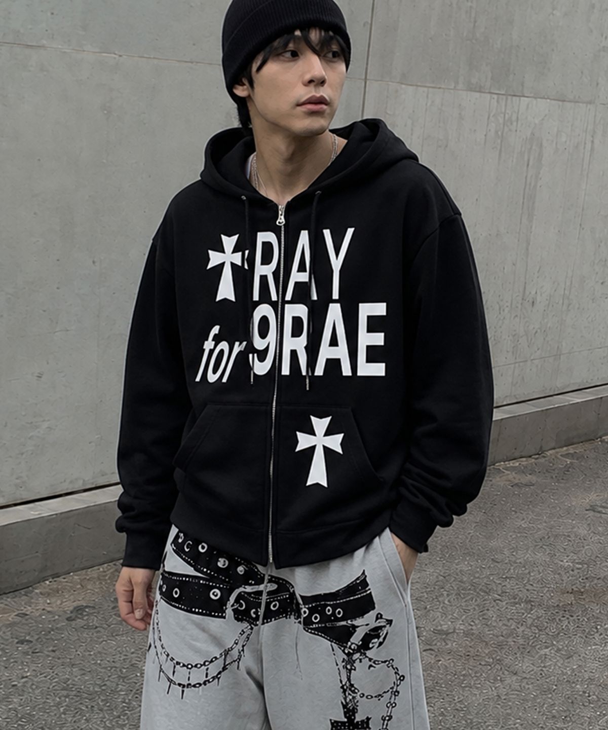 그레이버 오디너리(GRAVER ORDINARY) [ODNR UNISEX]PRAY FOR 후드집업_4color