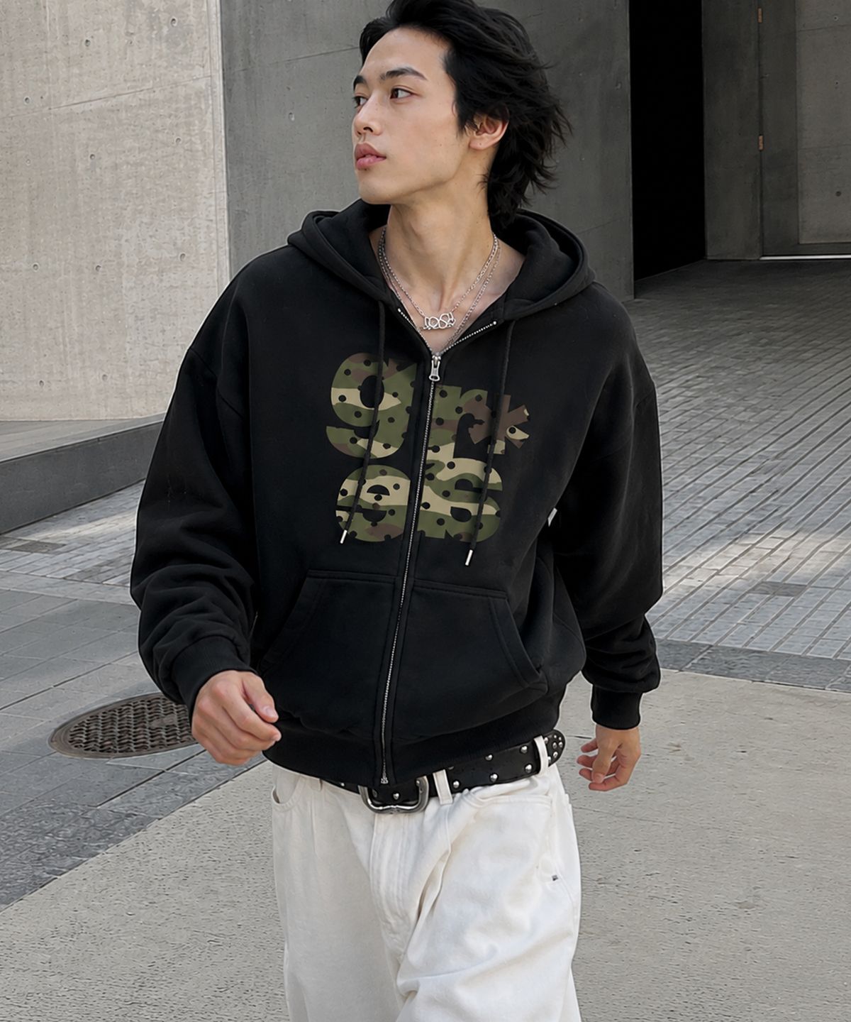 그레이버 오디너리(GRAVER ORDINARY) [ODNR UNISEX]GRAE-S CAMO_후드집업_3color