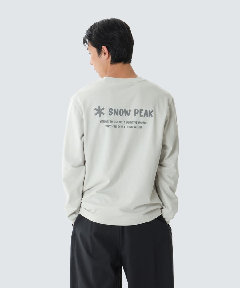 베이직 그래픽 긴팔 티셔츠 (S26FMFTL18) Stone Gray