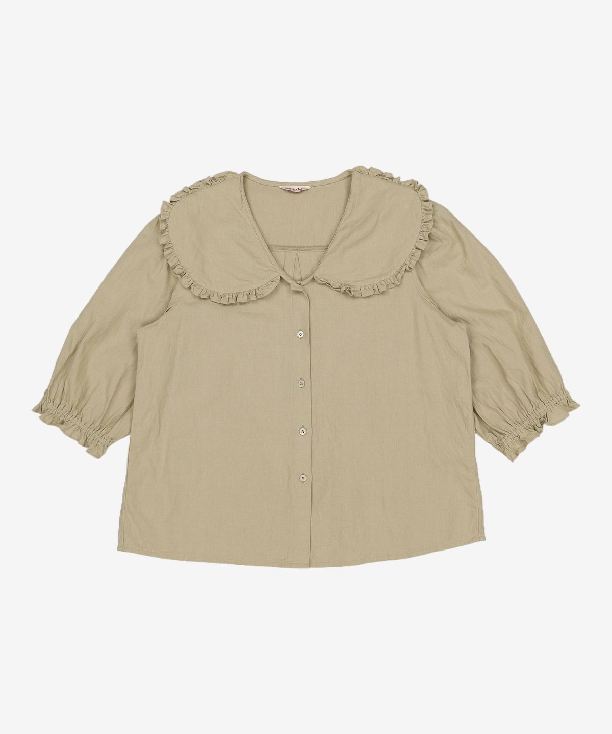 마리끌레르(MARIE CLAIRE) 린넨 프릴카라 블라우스 (MACBBL07M5) 40