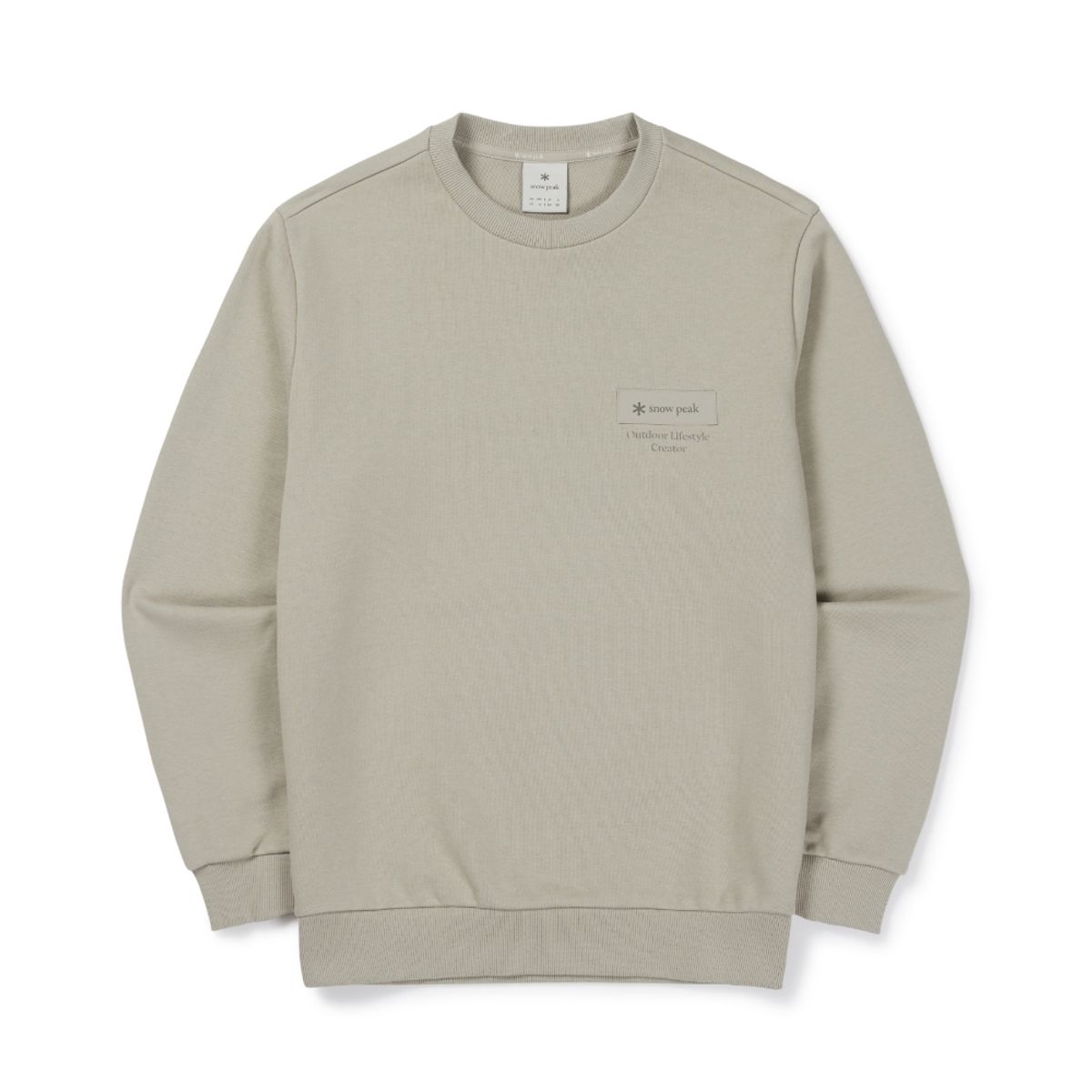 스노우피크 어패럴(SNOWPEAK APPAREL) 우븐 패치 맨투맨 (S26FMFHT24) Moss Gray