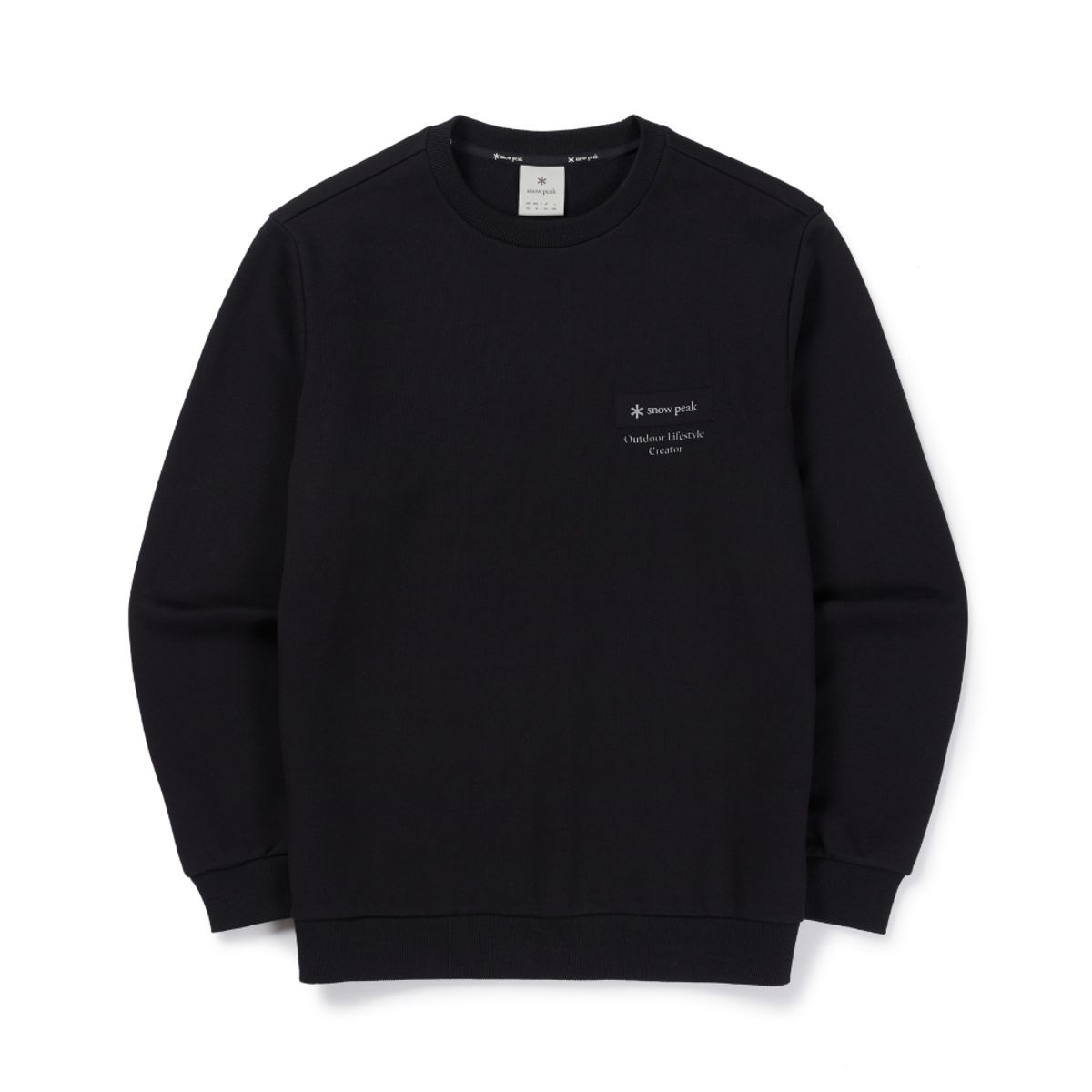 스노우피크 어패럴(SNOWPEAK APPAREL) 우븐 패치 맨투맨 (S26FMFHT24) Dark Charcoal
