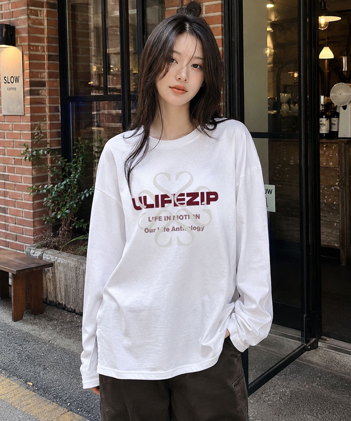 유라이프지(ULIFEZIP) 레드포인트 레이어드 롱슬리브 티셔츠 2 Color [ULZR_4004]