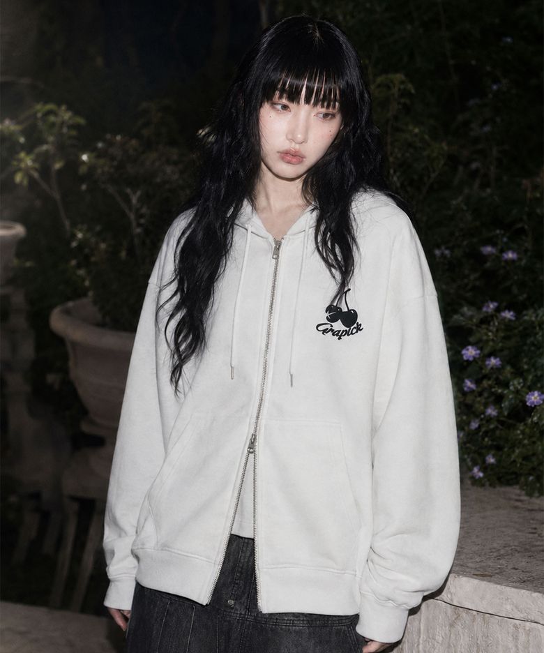 체리픽 2WAY 오버핏 후드집업 4 Color [GRPH_6004]