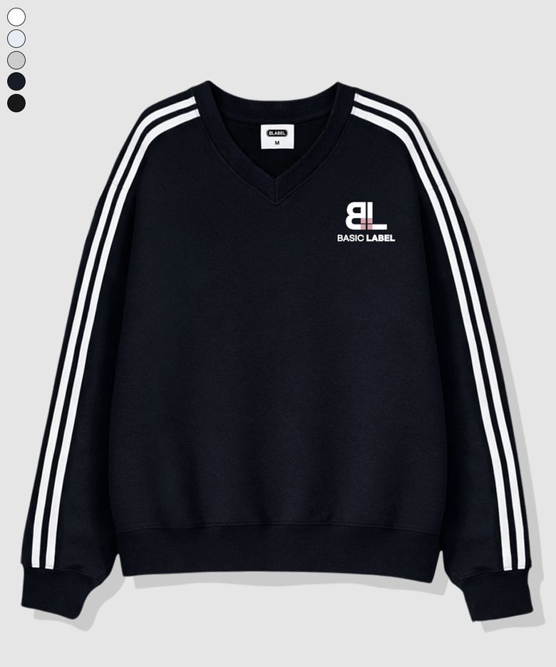 BLT Oversized fit track V-neck sweatshirt 2 Color [BLBV_2003]