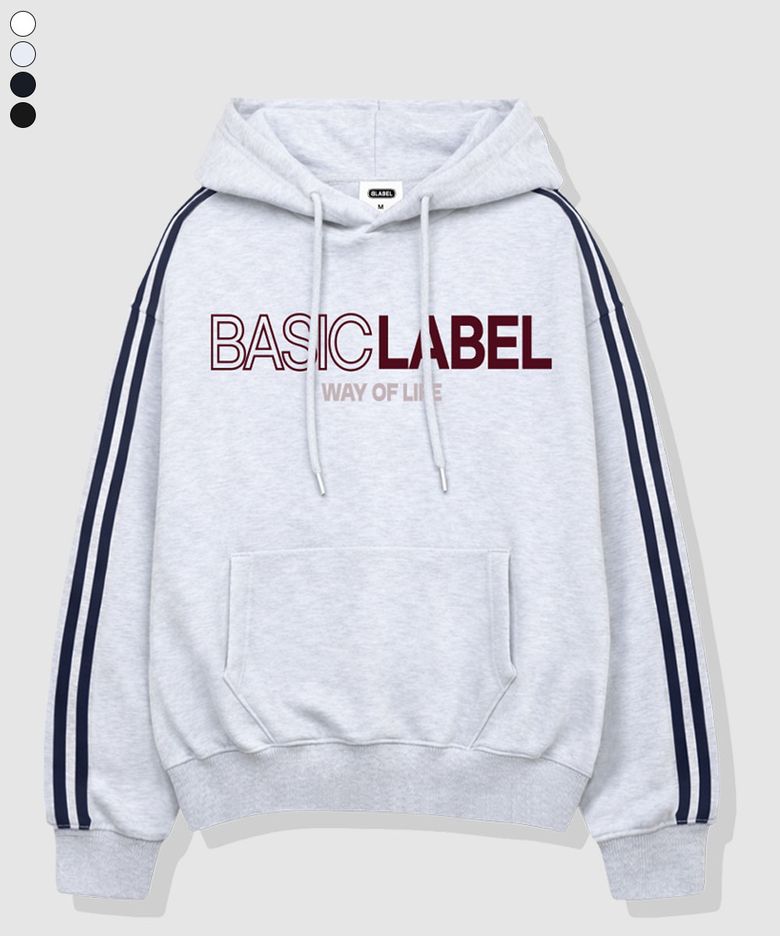 Red line Oversized-fit track Oversized-fit hooded T-shirt 5 Color [BLBI_6504]