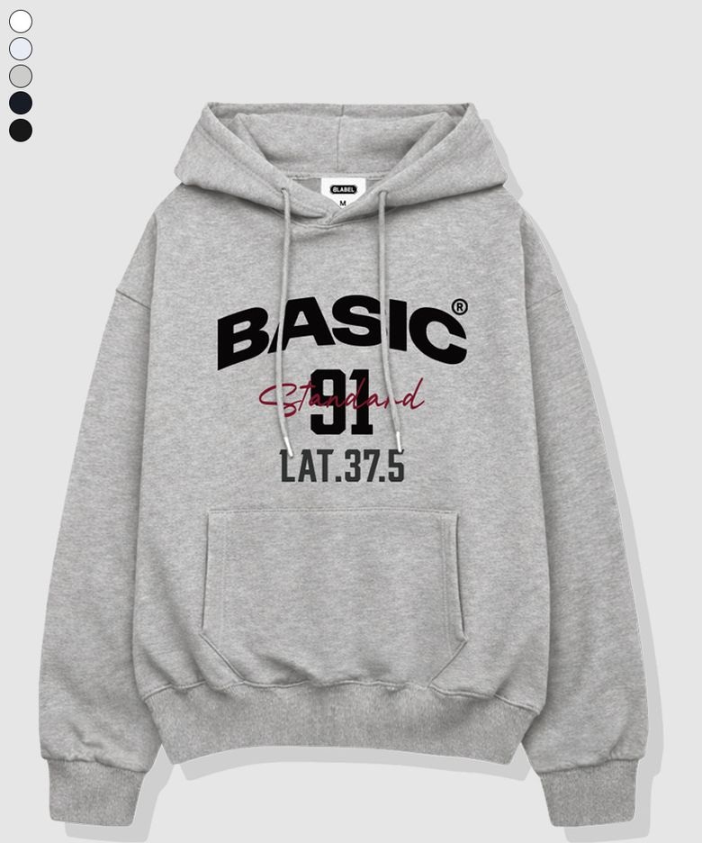 91 Basic Oversized fit hooded t-shirt 5 Color [BLBI_1004]