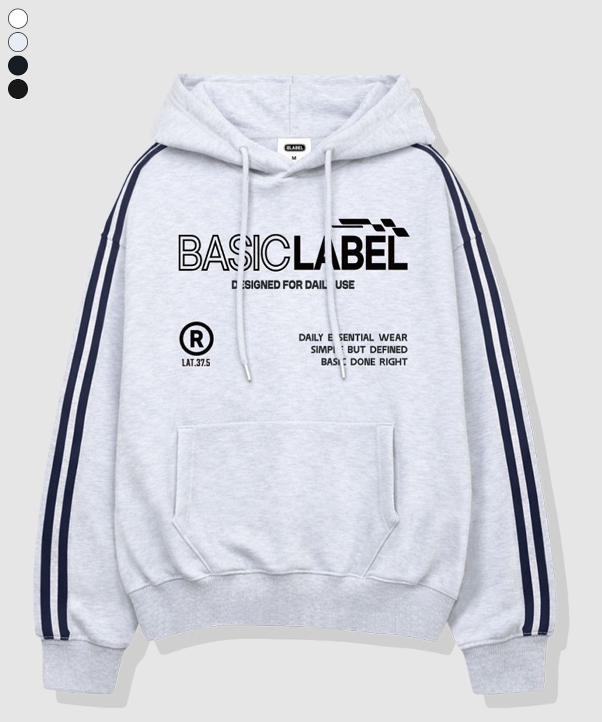 베이직라벨(BASIC LABEL) Standard Oversized-fit track Oversized-fit hooded T-shirt 4 Color [BLBI_6003]