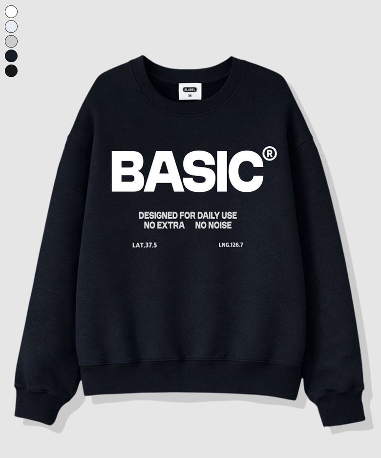 No Extras Oversized fit sweatshirt 5 Color [BLBM_1007]