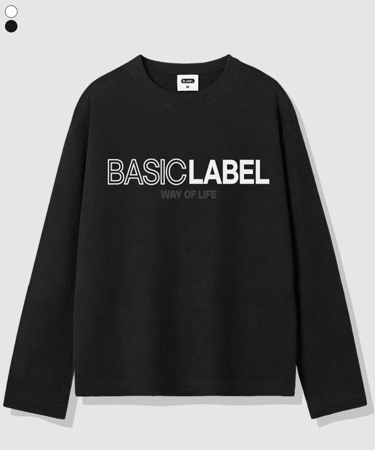 베이직라벨(BASIC LABEL) 온리웨이 레이어드 롱슬리브 티셔츠 2 Color [BLBR_1003]