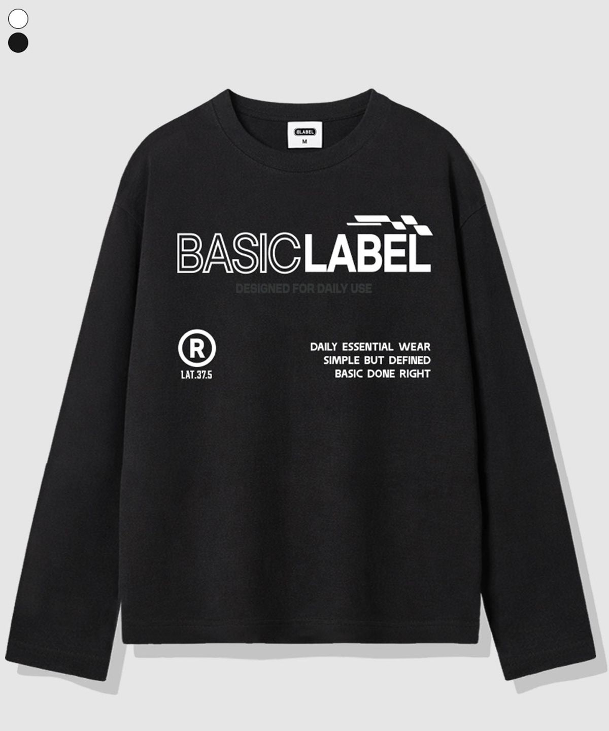 베이직라벨(BASIC LABEL) 스탠다드 레이어드 롱슬리브 티셔츠 5 Color [BLBR_1004]