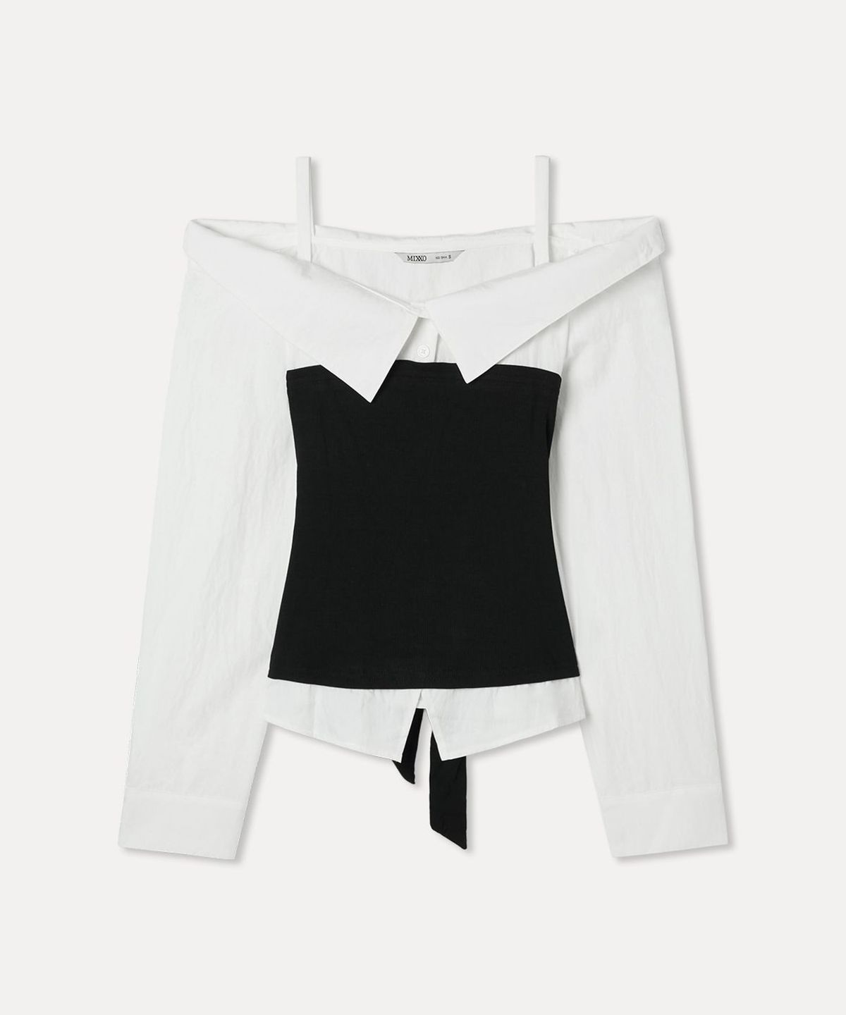 미쏘(MIXXO) 레이어드 오프숄더 블라우스_MIWBLG931G