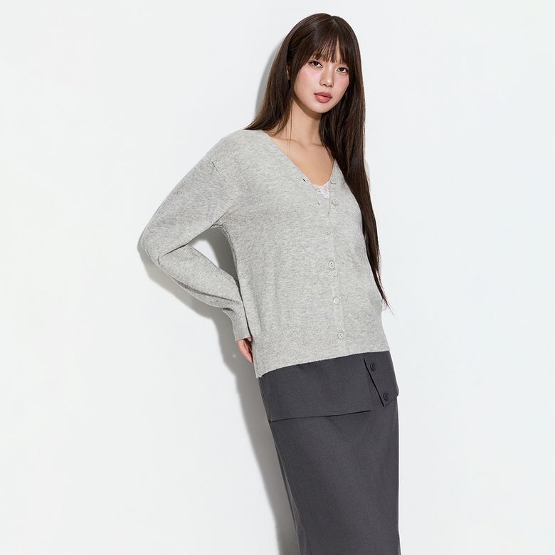 [에센셜] 루즈핏 브이넥 가디건_MIWCKGT20T