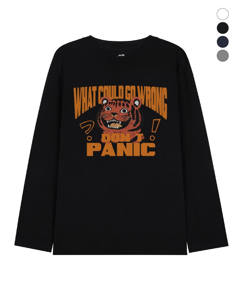 패닉 타이거 롱슬리브 티셔츠 (4color)