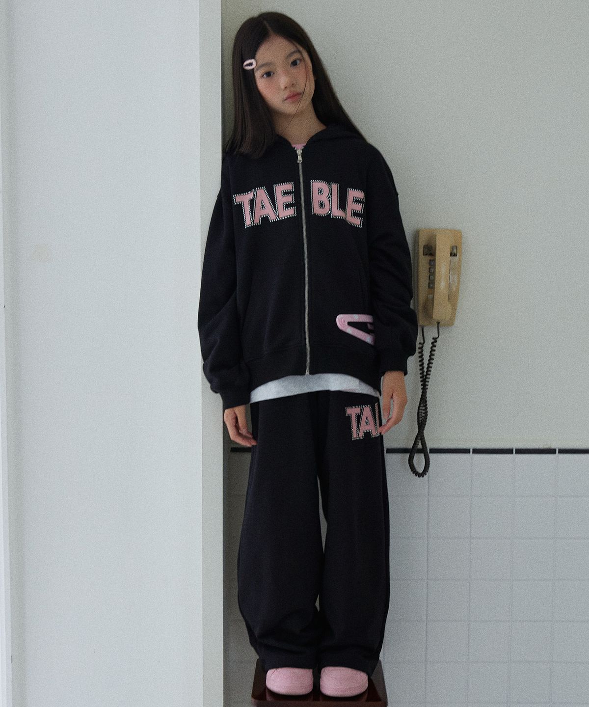 테블(TAEBLE) 테블 핫픽스 와이드팬츠 - 블랙