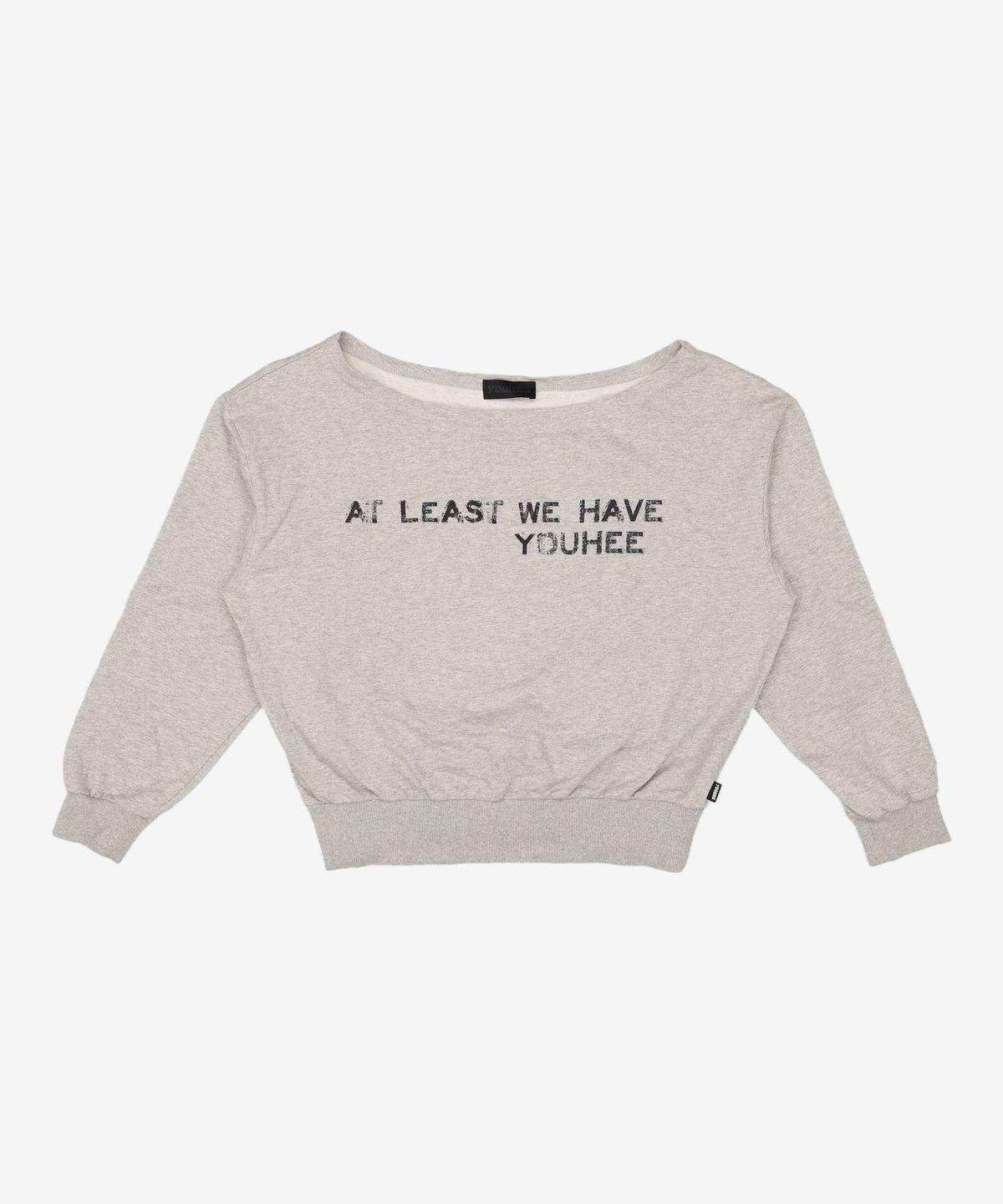 유희(YOUHEE) OFF SHOULDER SWEATSHIRTS MELANGE GREY FREE