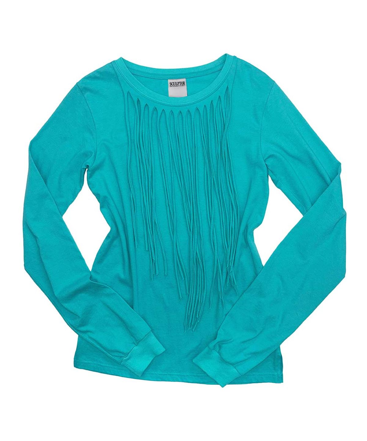 스컬프터(SCULPTOR) Fringe Sleeve Tee Miami Blue