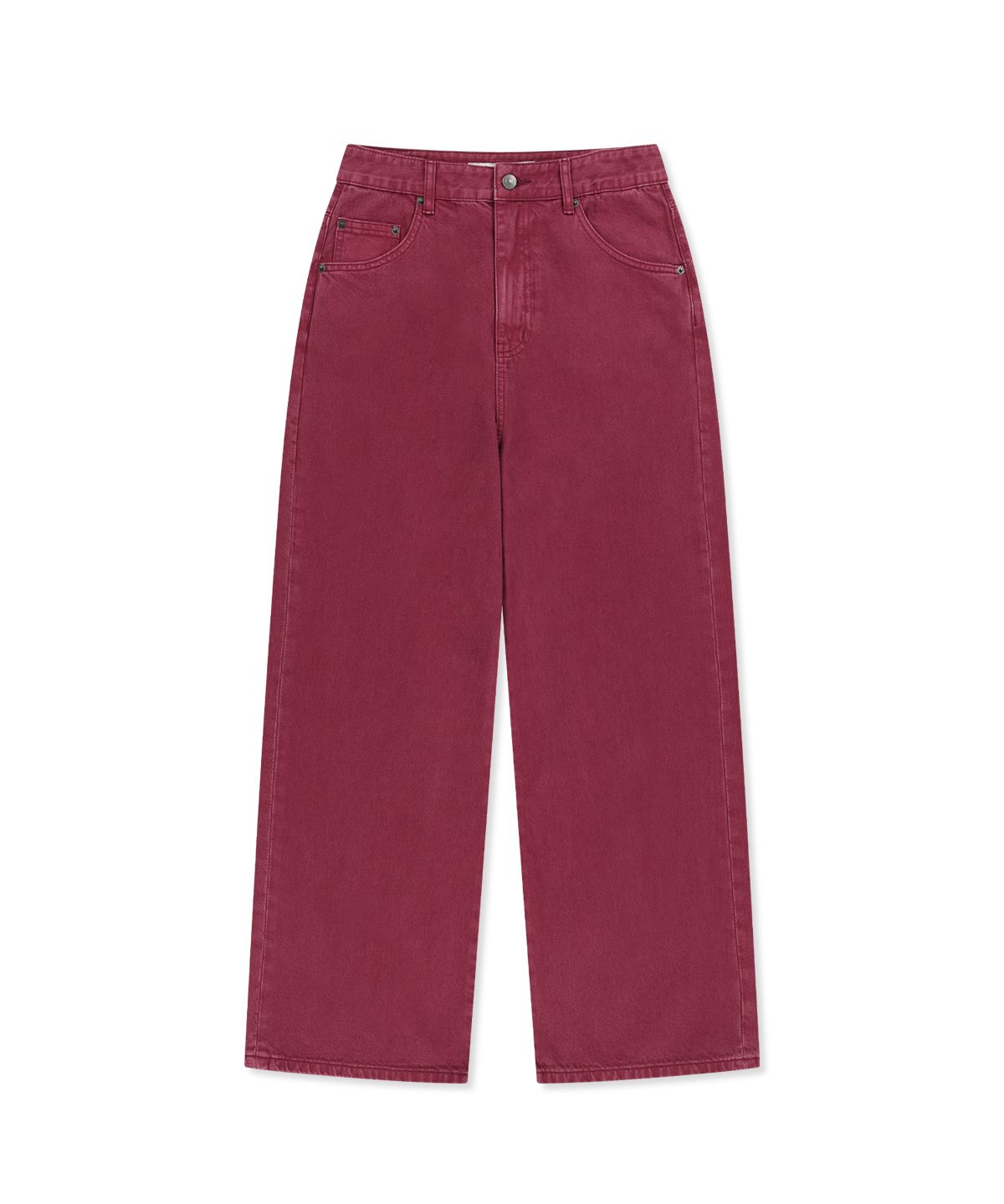 마뗑킴(MATIN KIM) MATIN WAIST LOGO WIDE DENIM PANTS IN PURPLE
