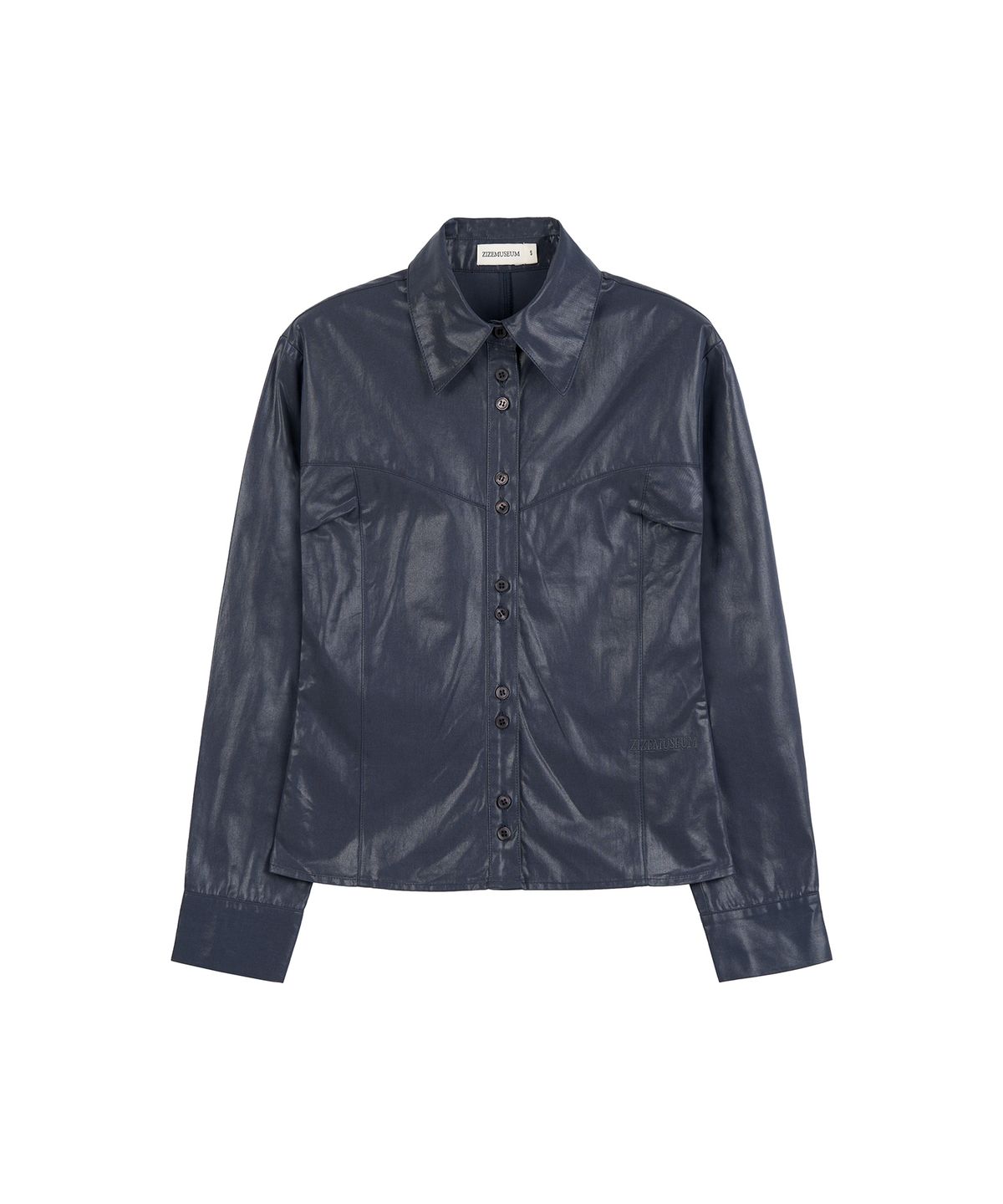 지제뮤지엄(ZIZEMUSEUM) SLIM PIN TUCK SHIRT (BLUE)