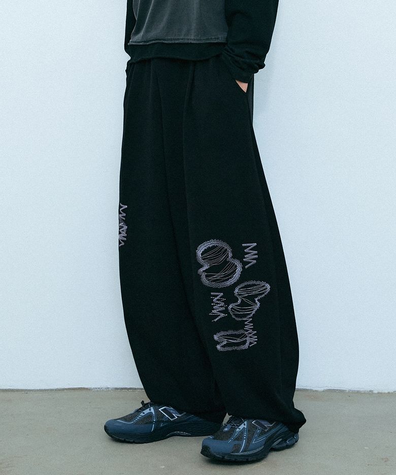 프레이 스웨트 벌룬 팬츠 블랙