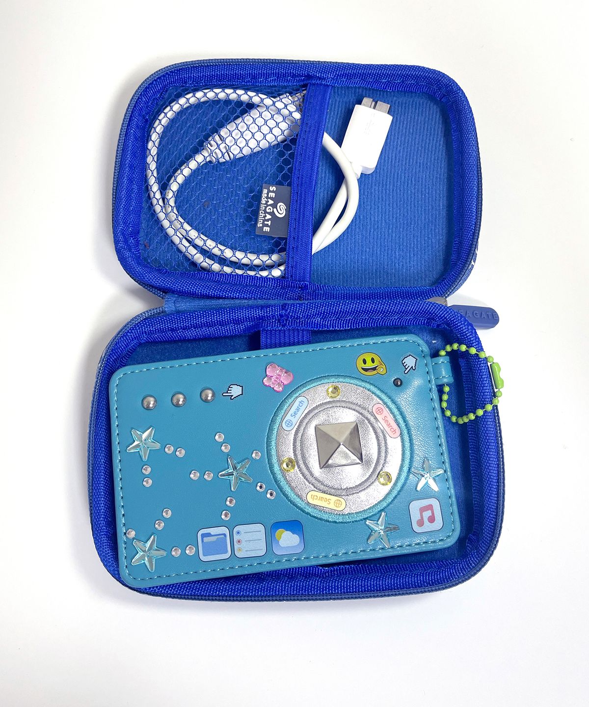 엔와이엑스엑스(NYXX) CAMERA CARD WALLET TEAL BLUE