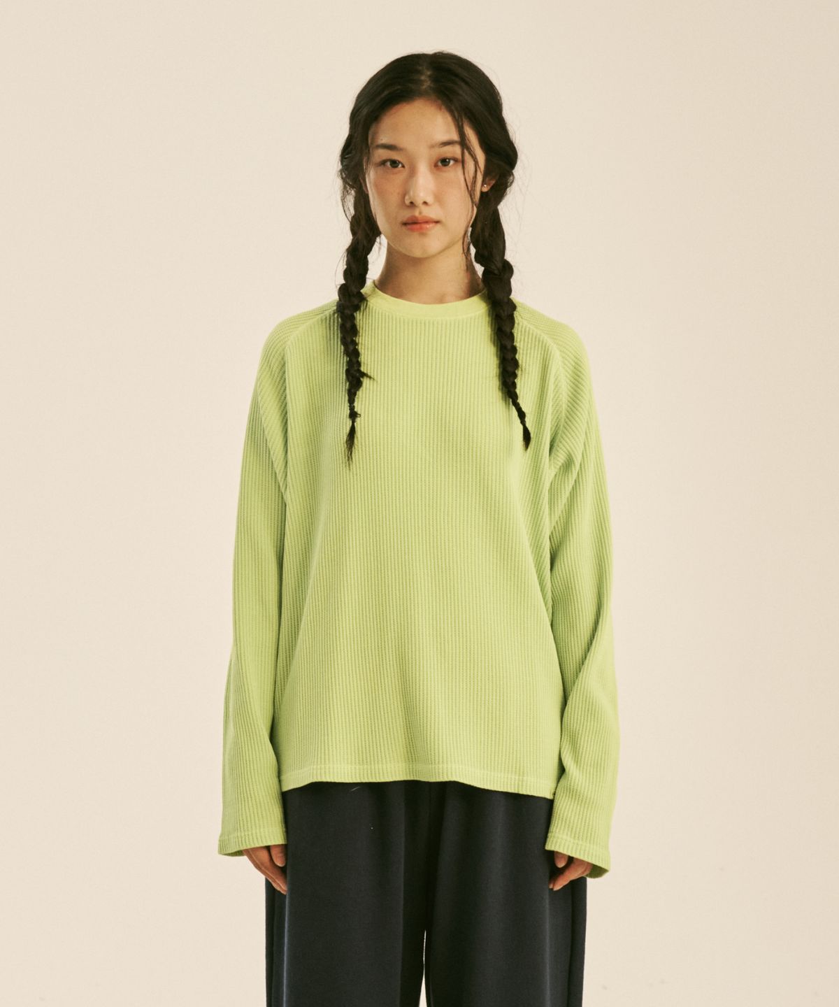 엠엠엘지(MMLG) DYED WAFFLE LSV-T (LIME)