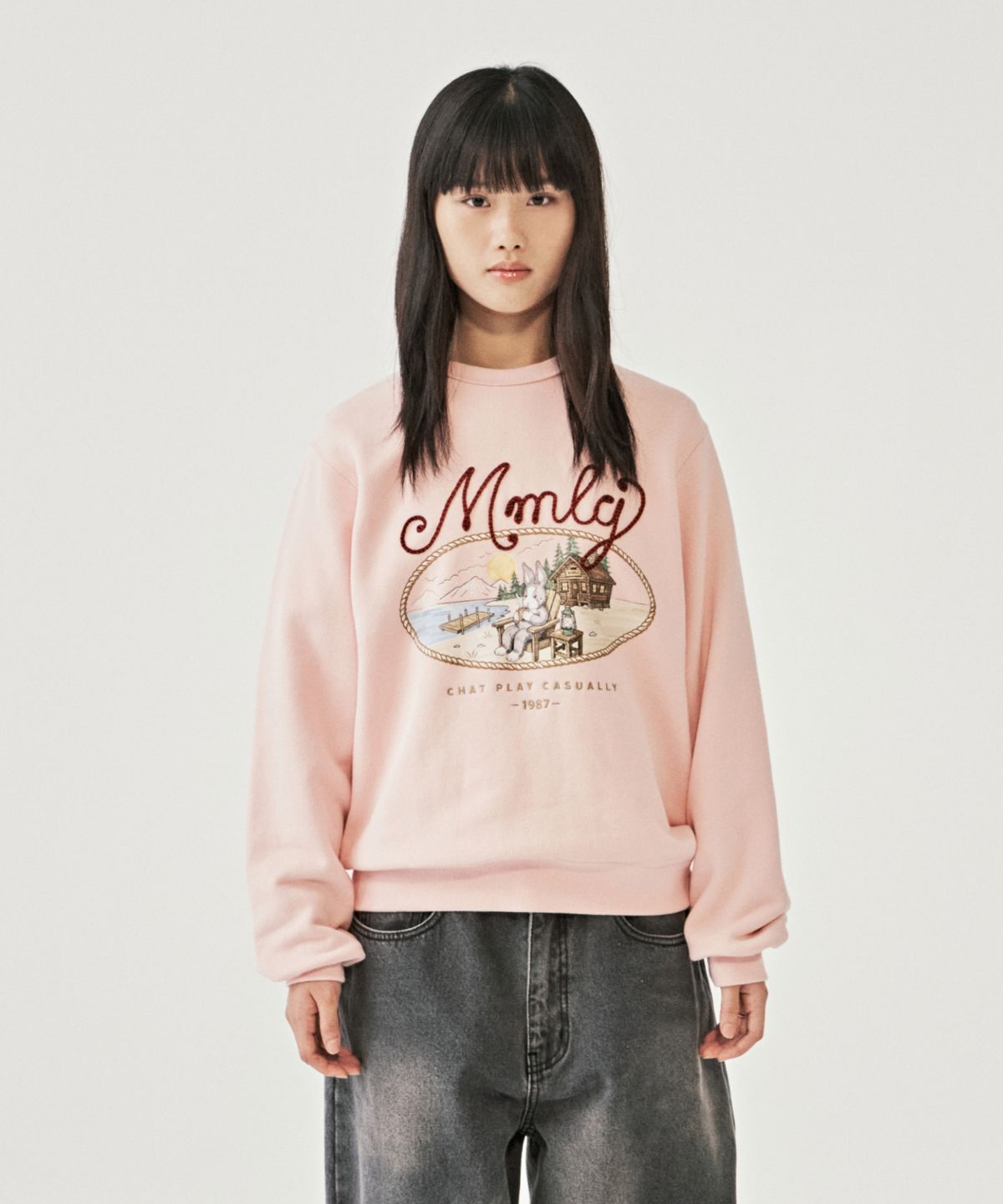엠엠엘지(MMLG) MELGE CABIN SWEAT (CANDY PINK)