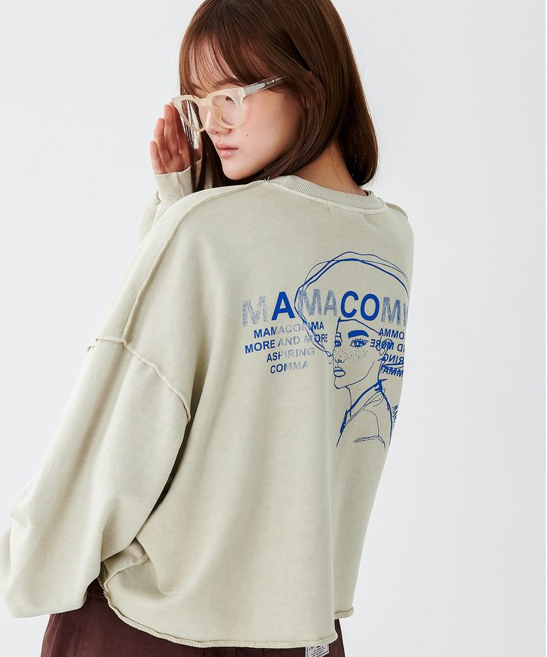 MM Drawing N.01 Crop Sweatshirt (W) (2colors)