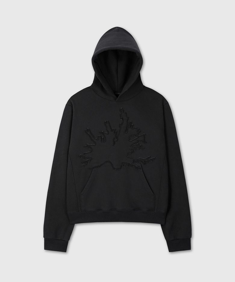 [DIVEIN X 무민서] GRAPHIC VINTAGE CROP HOOD (BLACK)