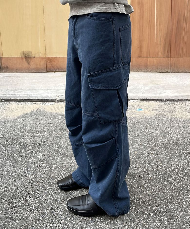 [DIVEIN X 무민서] WASHED VERN CARGO PANTS (BLUE)