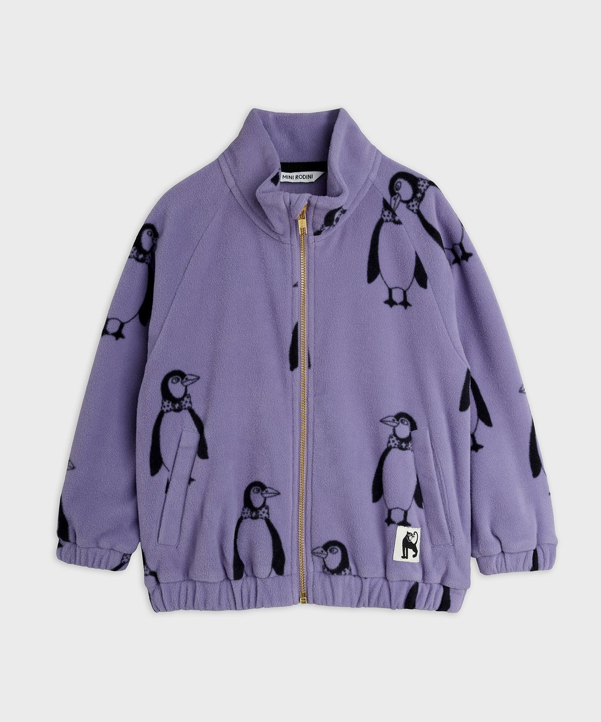 미니로디니(MINI RODINI) 펭귄 AOP 플리스 자켓 Purple
