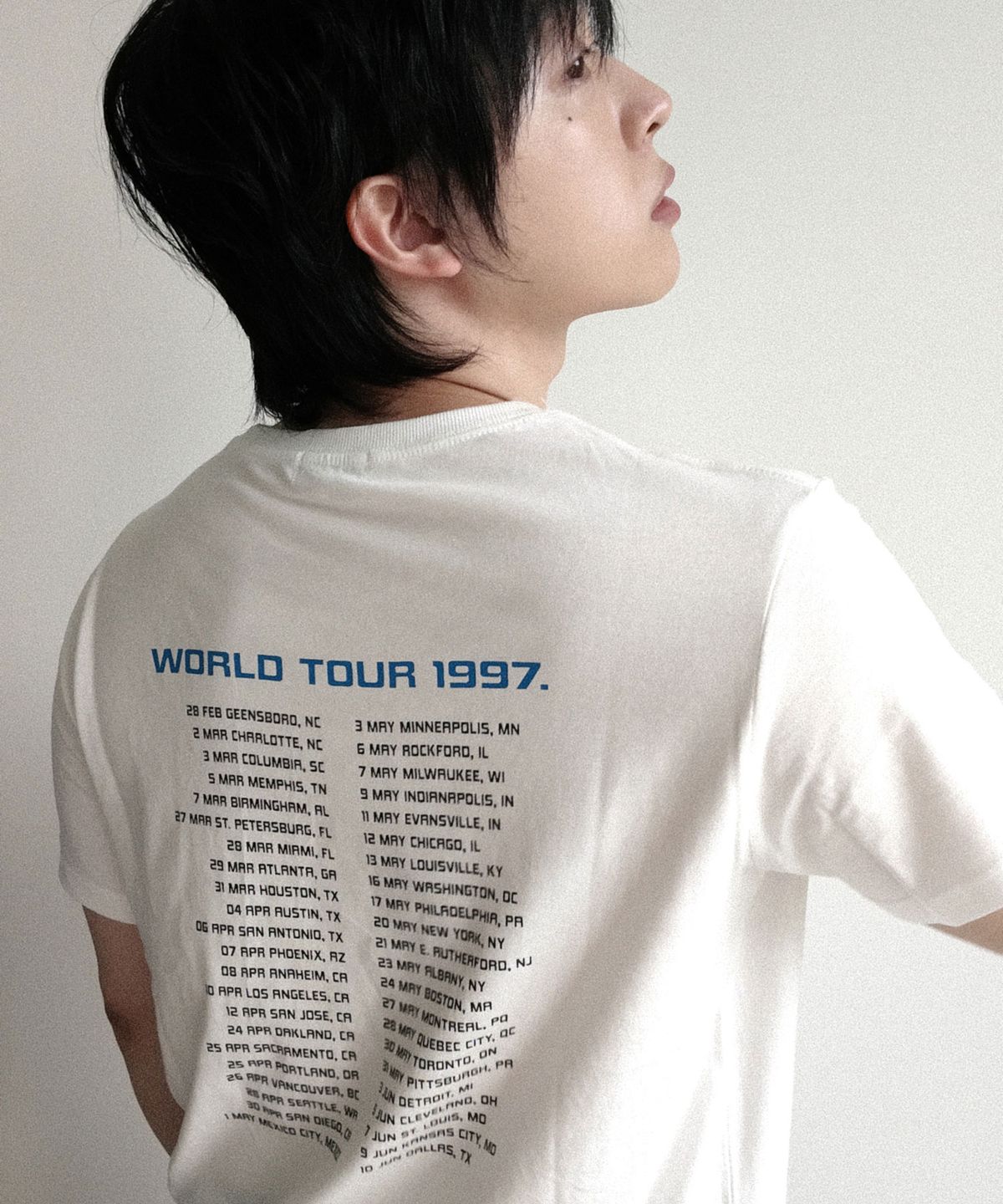 필프(PEALP) [PEALP X SEUNGHWAN] WORLD TOUR WASHED T-SHIRT 59 (WHITE)