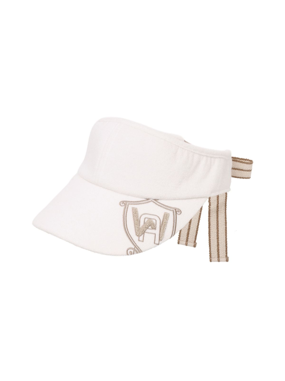 와이드앵글(WIDEANGLE) CO 부클 빅로고 바이저_Off White