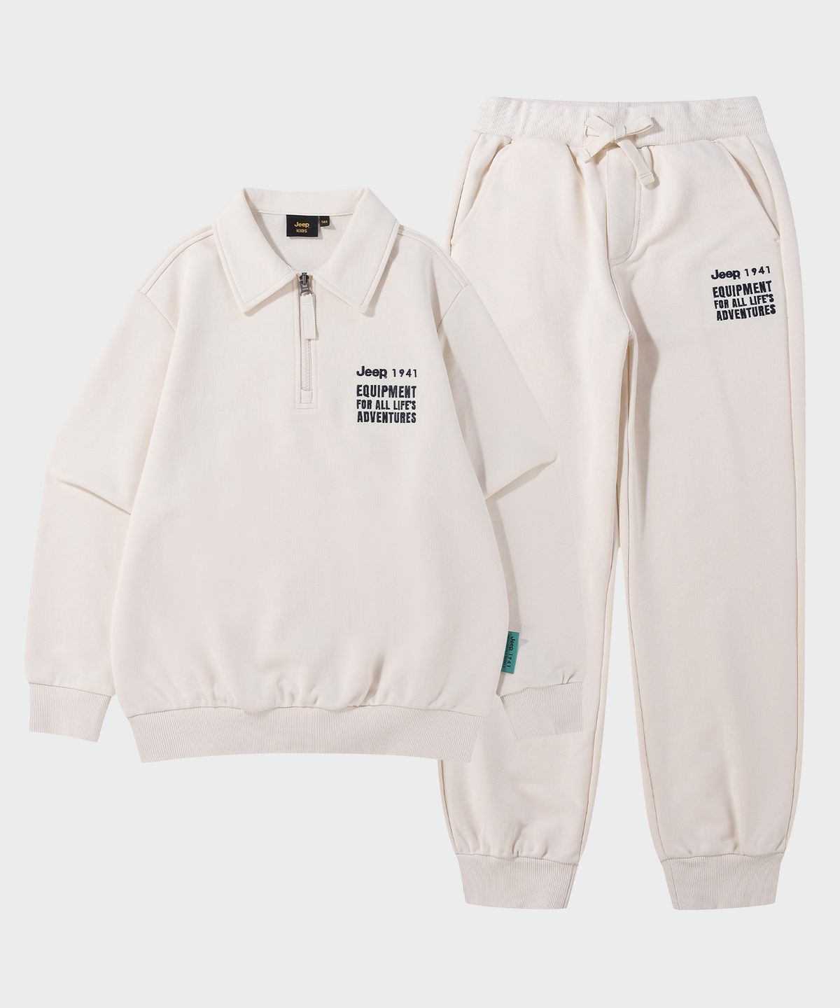 지프키즈(JEEPKIDS) 카라 반집업 맨투맨 셋업(KR5TSU834BT_KR5TPU934BT)