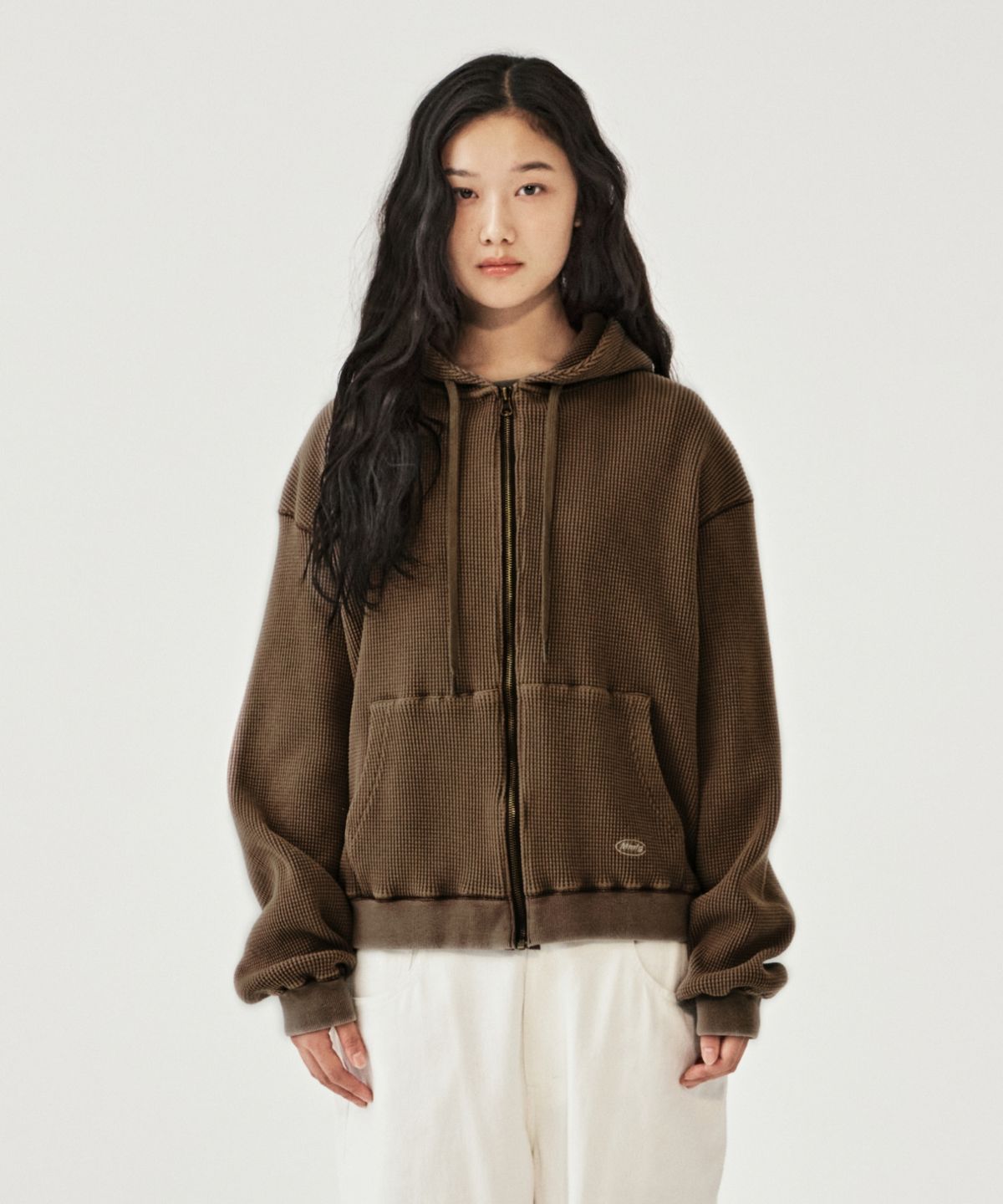 엠엠엘지(MMLG) FADED THERMAL HOOD ZIPUP (BEIGE)