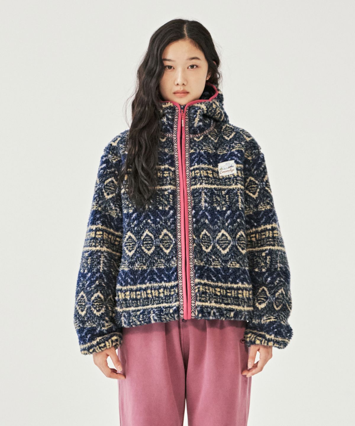 엠엠엘지(MMLG) MAKALU SHERPA HOODIE JACKET (NAVY)