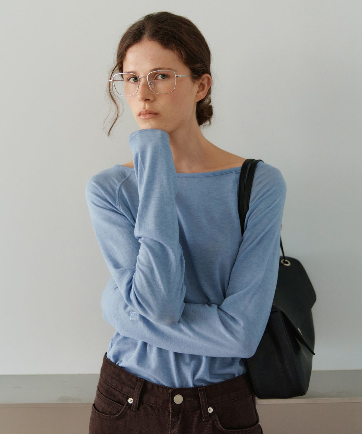 유라고(URAGO) Sheer boatneck raglan t-shirt_4colors