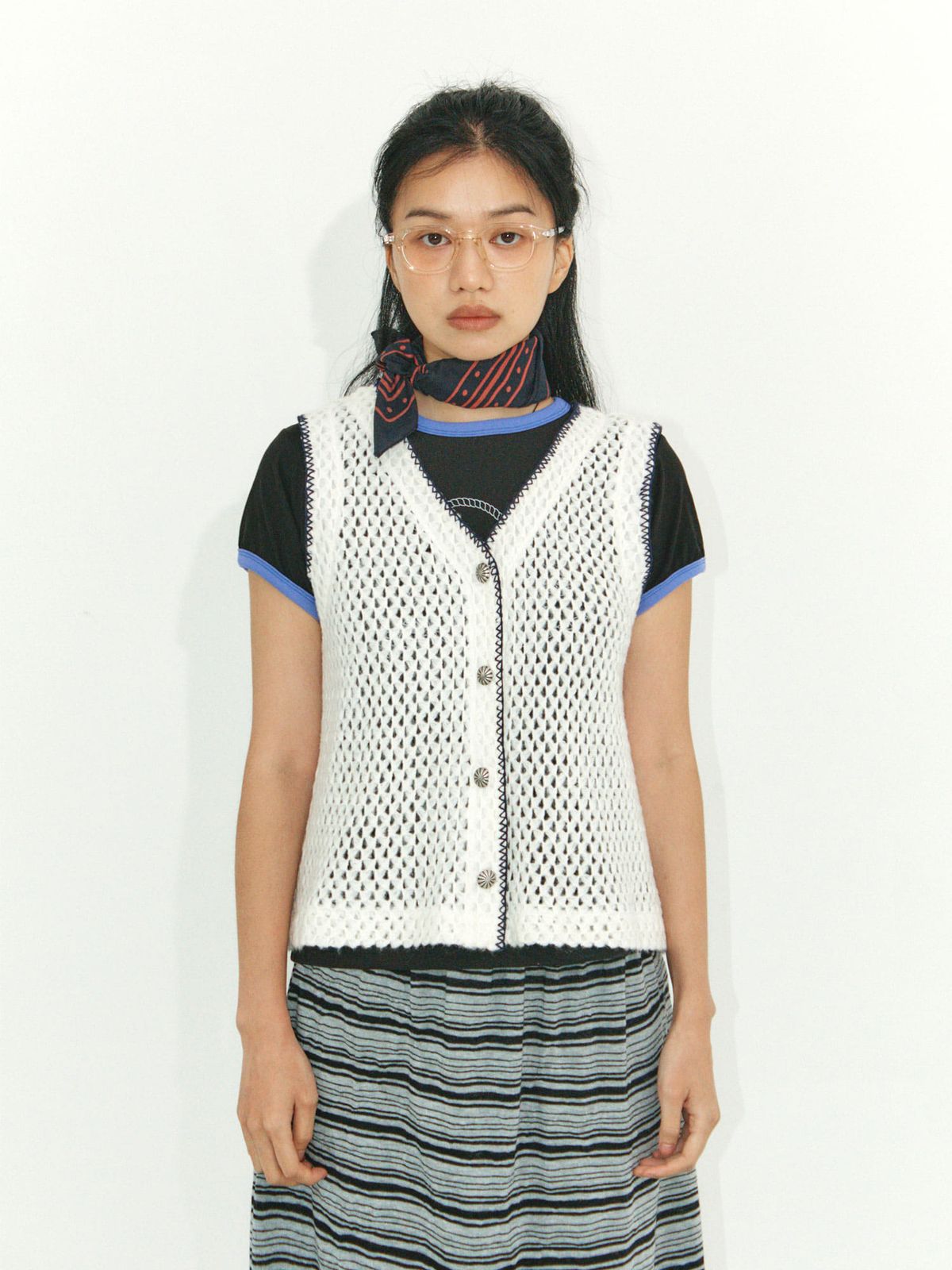 이히하(YEEHEEHAA) honey stitch vest (IV)