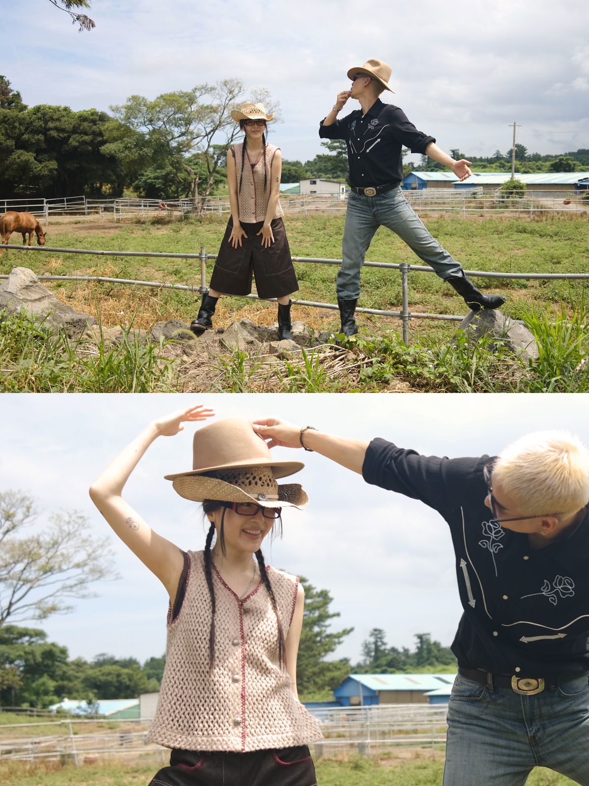 이히하(YEEHEEHAA) honey stitch vest (PK)
