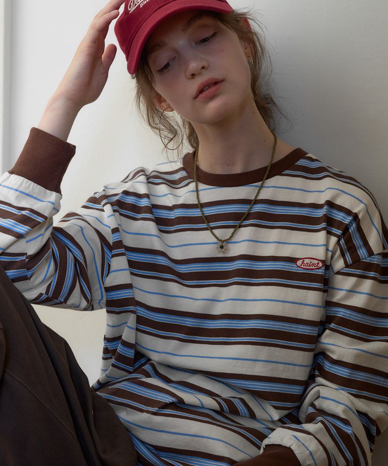 ARVEL MULTI STRIPE T-SHIRTS 2COL_BROWN