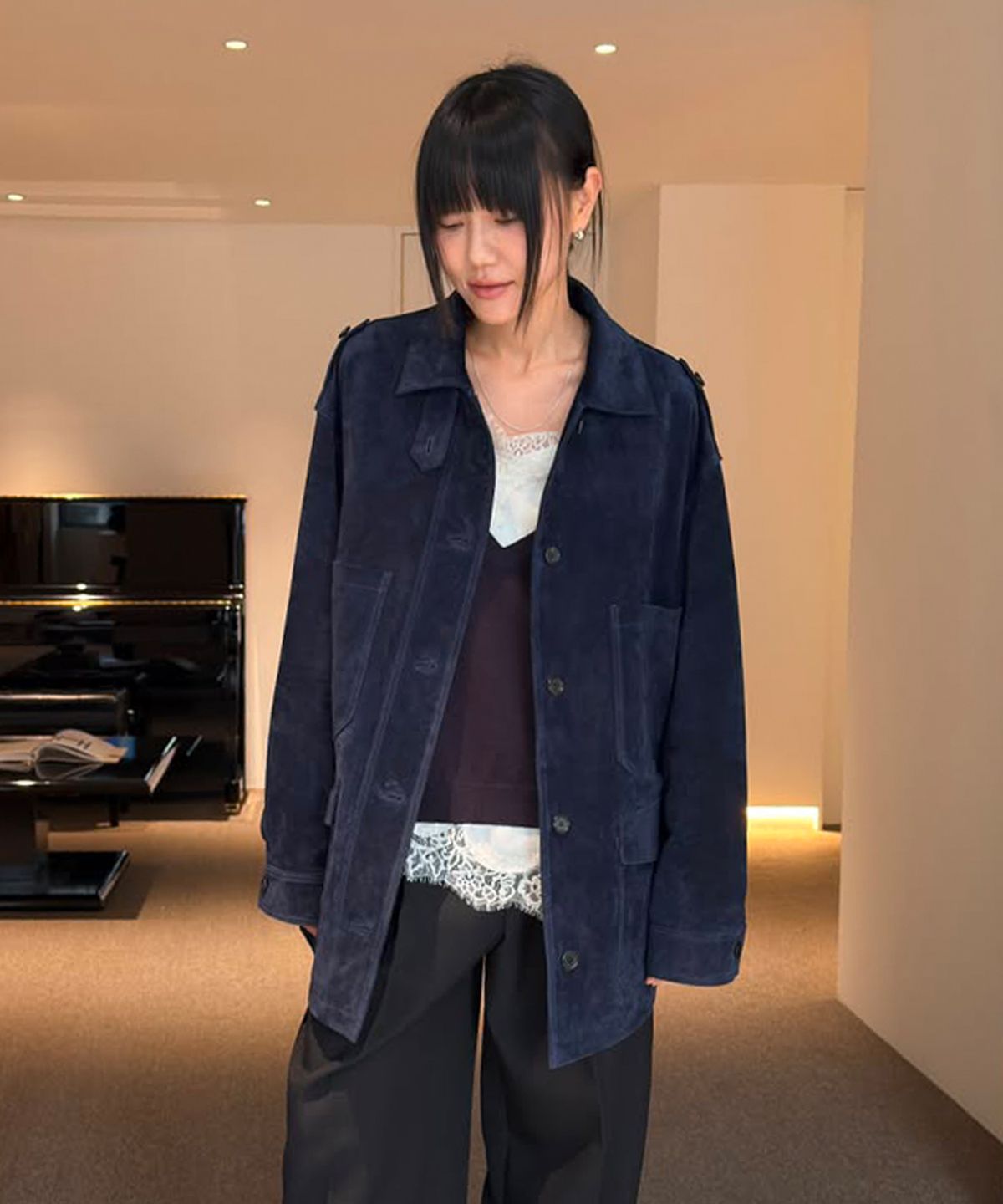 유라고(URAGO) Suede overfit work jacket_2colors