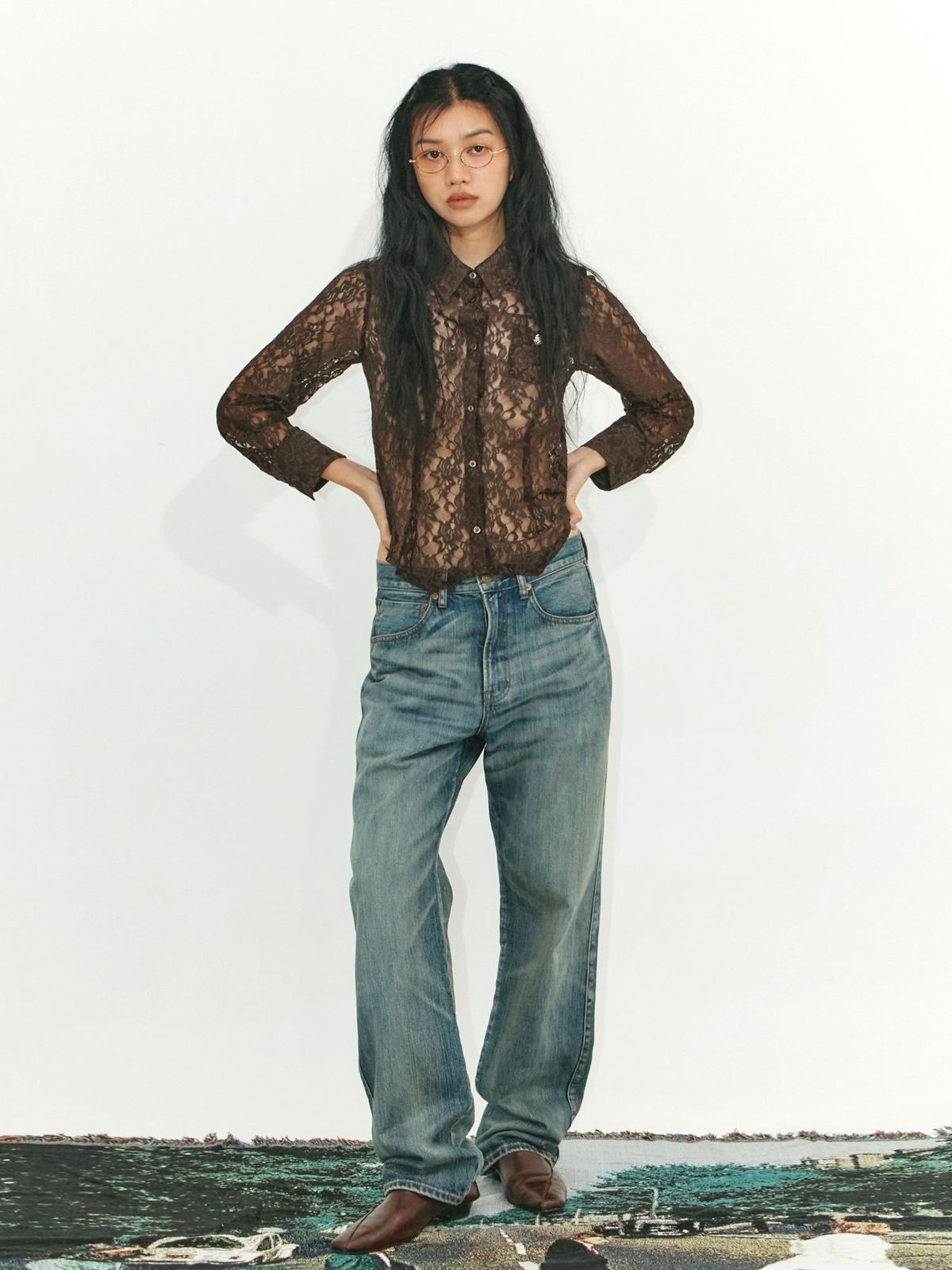 이히하(YEEHEEHAA) western lady lace SH (BR)