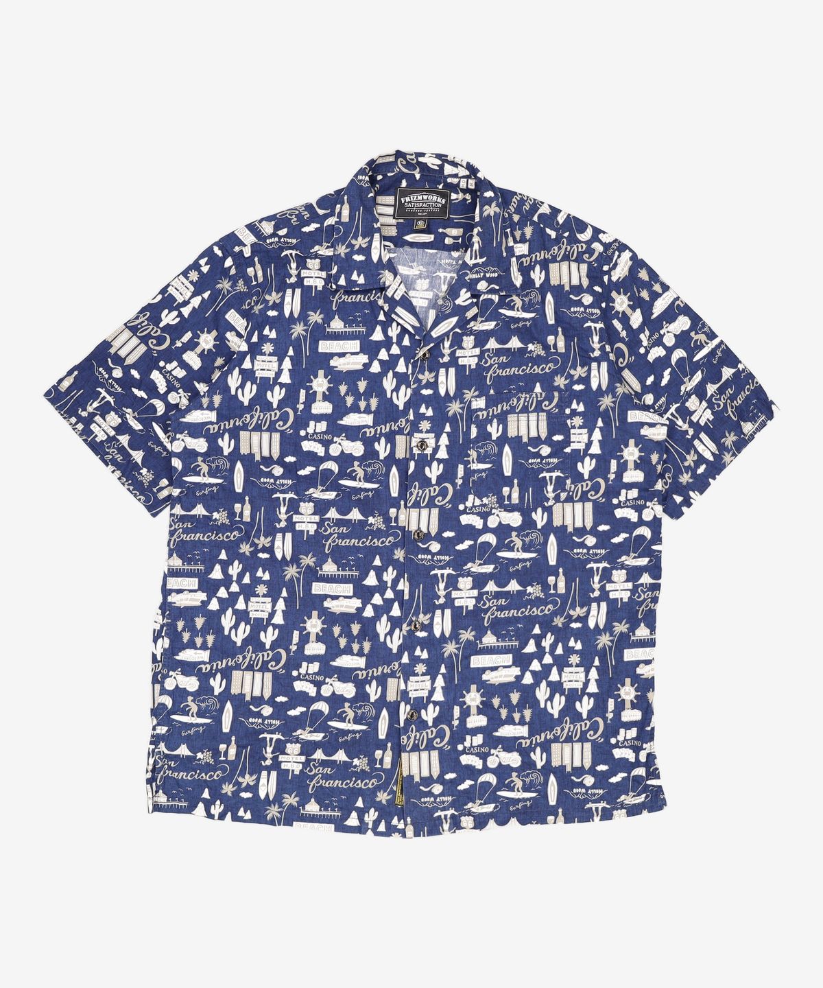 프리즘웍스(FRIZMWORKS) ALOHA HALF SHIRT _ BEACH NAVY XL
