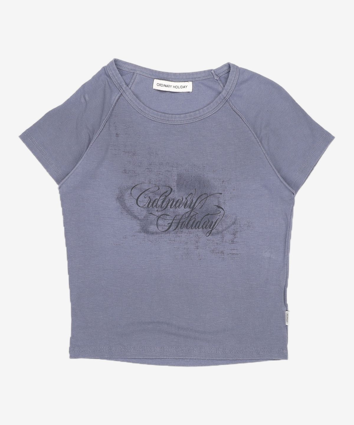 오디너리 홀리데이(ORDINARY HOLIDAY) VINTAGE WASHING RAGLAN T-SHIRT [BLUE] FREE