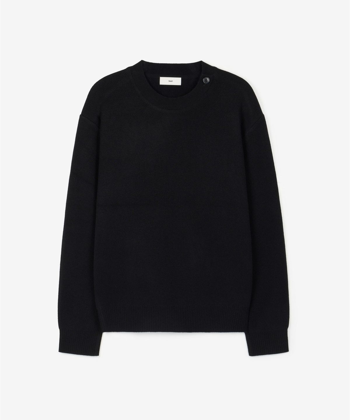 티엔지티 우먼(TNGT WOMAN) W Button Detail Knit Top (Black) TNSW6F104BK