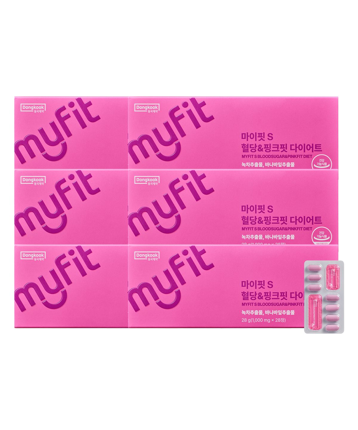 마이핏(MYFIT) 동국제약 혈당 핑크핏 다이어트 28정 6박스
