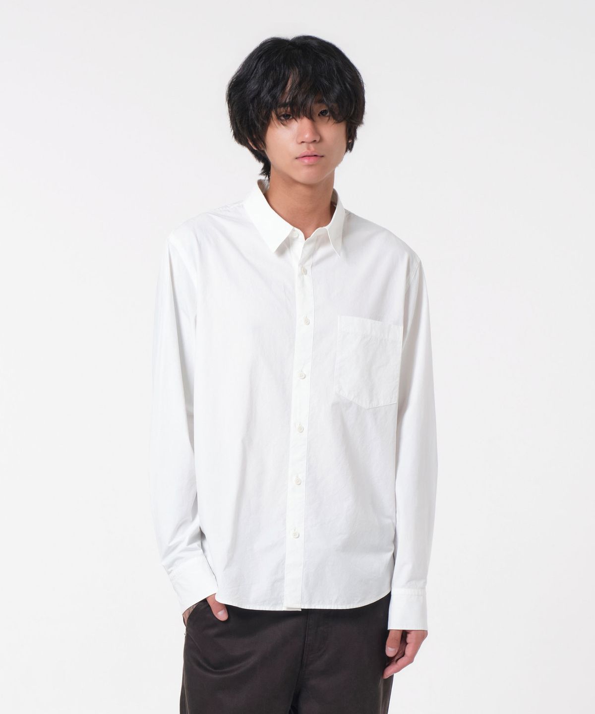 다이브인(DIVEIN) WASHED STANDARD COTTON SHIRTS (WHITE)
